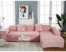Load image into Gallery viewer, Stretchable Couch Cover Lounge Sofa Slipcover Furniture Cover Machine Washable Elasticated Sofa Covers Chaise Longue For Living Room Corner Armchair Elastic Cushion Couch Furniture 3 Seater Slipcover For Home