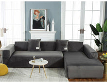 Load image into Gallery viewer, Stretchable Couch Cover Lounge Sofa Slipcover Furniture Cover Machine Washable Elasticated Sofa Covers Chaise Longue For Living Room Corner Armchair Elastic Cushion Couch Furniture 3 Seater Slipcover For Home