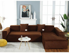 Load image into Gallery viewer, Stretchable Couch Cover Lounge Sofa Slipcover Furniture Cover Machine Washable Elasticated Sofa Covers Chaise Longue For Living Room Corner Armchair Elastic Cushion Couch Furniture 3 Seater Slipcover For Home