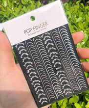 Load image into Gallery viewer, Stripe Line Nail Sticker Decal Thin Lining Line Art Self-Adhesive Peel Off Silver /Gold /White /Black Gold Stickers Accessories Strip Line Nail Decal Self-Adhesive 3D Wave Decal Decoration Metallic Curve Design Decoration for Women Girls
