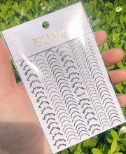 Load image into Gallery viewer, Stripe Line Nail Sticker Decal Thin Lining Line Art Self-Adhesive Peel Off Silver /Gold /White /Black Gold Stickers Accessories Strip Line Nail Decal Self-Adhesive 3D Wave Decal Decoration Metallic Curve Design Decoration for Women Girls