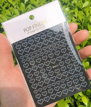 Load image into Gallery viewer, Stripe Line Nail Sticker Decal Thin Lining Line Art Self-Adhesive Peel Off Silver /Gold /White /Black Gold Stickers Accessories Strip Line Nail Decal Self-Adhesive 3D Wave Decal Decoration Metallic Curve Design Decoration for Women Girls