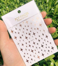 Load image into Gallery viewer, Stripe Line Nail Sticker Decal Thin Lining Line Art Self-Adhesive Peel Off Silver /Gold /White /Black Gold Stickers Accessories Strip Line Nail Decal Self-Adhesive 3D Wave Decal Decoration Metallic Curve Design Decoration for Women Girls