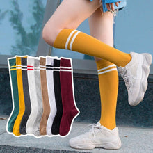 Load image into Gallery viewer, Striped Long Warm Thigh High Stockings Women's Casual Tube Thigh High Socks for School Over Knee High Socks for girls