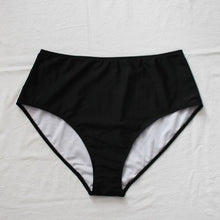 Load image into Gallery viewer, Striped Plus Size Women 2 Pieces Bikini Women's Plus Size Bathing Suits Two Piece High Cut Bikini Sets Waist Swimsuits Swimwear Large Size Swimsuit Off Shoulder High Waist Bathing Suit High Cut Swimwear