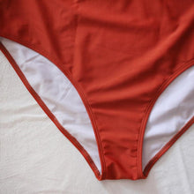 Load image into Gallery viewer, Striped Plus Size Women 2 Pieces Bikini Women's Plus Size Bathing Suits Two Piece High Cut Bikini Sets Waist Swimsuits Swimwear Large Size Swimsuit Off Shoulder High Waist Bathing Suit High Cut Swimwear