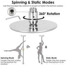 Load image into Gallery viewer, Stripper Dance Pole 45mm Spinning Static Dancing Pole