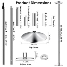 Load image into Gallery viewer, Stripper Dance Pole 45mm Spinning Static Dancing Pole
