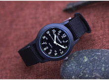 Load image into Gallery viewer, Students Learning Time Quartz Watches Girls Water Resistant Gifts Clock Kids Canvas Fashion Wristwatches Dark Watches For Men Waterproof Field Outdoor Sport Mens Wristwatch With Nylon Band