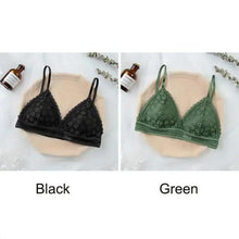Load image into Gallery viewer, Stunning Hot Look Women's Lace Bra No Steel Ring Beauty Back comfor Wrapped Chest Comfortable Daisy Brassiere Stretch Triangle Cup Padded Underwear 1/2Pcs