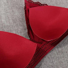 Load image into Gallery viewer, Stunning Women's French Style Lace Bra Girls Triangle Cup Lingerie With Deep V Wireless Underwear Soft Thin Seamless Bra