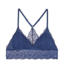 Load image into Gallery viewer, Stunning Women's French Style Lace Bra Girls Triangle Cup Lingerie With Deep V Wireless Underwear Soft Thin Seamless Bra