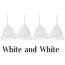 Load image into Gallery viewer, Stunning Women's French Style Lace Bra Girls Triangle Cup Lingerie With Deep V Wireless Underwear Soft Thin Seamless Bra