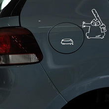 Load image into Gallery viewer, Styling The Feeding Cartoon Car Fuel Cap Stickers Funny Cat Lover Decal Vinyl Sticker Decals Accessories Cat Hungry Cat Feed Me! Vinyl Decal White Funny Cat Stickers For Cars