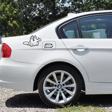 Load image into Gallery viewer, Styling The Feeding Cartoon Car Fuel Cap Stickers Funny Cat Lover Decal Vinyl Sticker Decals Accessories Cat Hungry Cat Feed Me! Vinyl Decal White Funny Cat Stickers For Cars