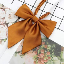 Load image into Gallery viewer, Stylish Colorful Women‘s Shirts Bowtie Ladies Girl School Wedding Party Bowtie For Women Adjustable Pre-tied Solid Color Handmade Bowties for Women
