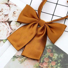 Load image into Gallery viewer, Stylish Colorful Women‘s Shirts Bowtie Ladies Girl School Wedding Party Bowtie For Women Adjustable Pre-tied Solid Color Handmade Bowties for Women