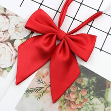 Load image into Gallery viewer, Stylish Colorful Women‘s Shirts Bowtie Ladies Girl School Wedding Party Bowtie For Women Adjustable Pre-tied Solid Color Handmade Bowties for Women