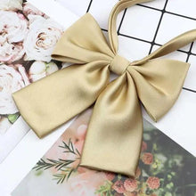 Load image into Gallery viewer, Stylish Colorful Women‘s Shirts Bowtie Ladies Girl School Wedding Party Bowtie For Women Adjustable Pre-tied Solid Color Handmade Bowties for Women