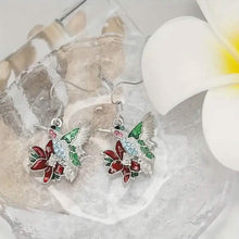 Load image into Gallery viewer, Stylish Hummingbird and Saffron Earrings