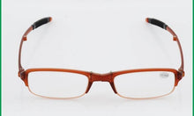 Load image into Gallery viewer, Stylish Plastic Folding Reading Glasses For Women And Men Frame Foldable Compact Folding Reading Glasses Women Men Blue Light Blocking Spring Hinge Readers Computer Slim Pocket Eyeglasses