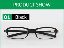 Load image into Gallery viewer, Stylish Plastic Folding Reading Glasses For Women And Men Frame Foldable Compact Folding Reading Glasses Women Men Blue Light Blocking Spring Hinge Readers Computer Slim Pocket Eyeglasses