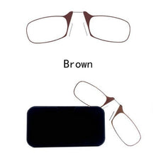 Load image into Gallery viewer, Stylish Polarized Legless Clamp Nose Reading Lightweight Glasses For Men And Women Unique Design Portable Glasses Case Can Be Attached To The Mobile Phone Case Anti Blue Light Glasses ectangular Reading Glasses