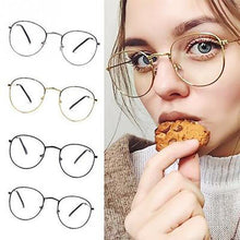Load image into Gallery viewer, Stylish Reading Glasses With Metal Round Frame For Men & Women Blue Light Blocking Glasses for Women Men Round Metal Frame Clear Lens Computer Eyeglasses