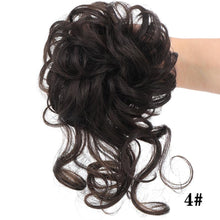 Load image into Gallery viewer, Stylish Synthetic Hair Bun Chignon Messy Curly Hair Band Elastic Scrunchy False Hair Pieces For Women Hairpins Black Brown Clip in Hair Extension For Volumized Hair Buns For Girls