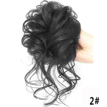 Load image into Gallery viewer, Stylish Synthetic Hair Bun Chignon Messy Curly Hair Band Elastic Scrunchy False Hair Pieces For Women Hairpins Black Brown Clip in Hair Extension For Volumized Hair Buns For Girls