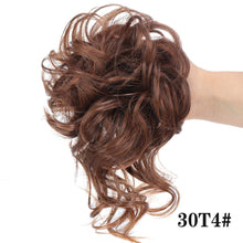 Load image into Gallery viewer, Stylish Synthetic Hair Bun Chignon Messy Curly Hair Band Elastic Scrunchy False Hair Pieces For Women Hairpins Black Brown Clip in Hair Extension For Volumized Hair Buns For Girls