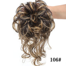 Load image into Gallery viewer, Stylish Synthetic Hair Bun Chignon Messy Curly Hair Band Elastic Scrunchy False Hair Pieces For Women Hairpins Black Brown Clip in Hair Extension For Volumized Hair Buns For Girls