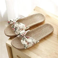 Load image into Gallery viewer, Stylish Women Flax Slippers Casual Summer Flower Elegant Fashion Slippers For Womens