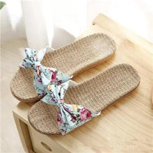 Load image into Gallery viewer, Stylish Women Flax Slippers Casual Summer Flower Elegant Fashion Slippers For Womens
