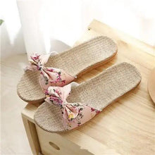 Load image into Gallery viewer, Stylish Women Flax Slippers Casual Summer Flower Elegant Fashion Slippers For Womens