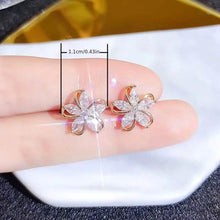 Load image into Gallery viewer, Stylish Zirconia Petal Flower Stud Earrings