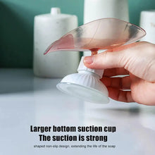 Load image into Gallery viewer, Suction Cup Soap Dish Holder Leaf-Shape Self-Draining Soap Saver Box Not Punched for Shower Bathroom Kitchen Soap Dishes Sponge Container with Suction Cup Leaf Shape Self Draining for Bathroom Kitchen Sink