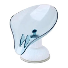 Load image into Gallery viewer, Suction Cup Soap Dish Holder Leaf-Shape Self-Draining Soap Saver Box Not Punched for Shower Bathroom Kitchen Soap Dishes Sponge Container with Suction Cup Leaf Shape Self Draining for Bathroom Kitchen Sink