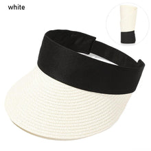 Load image into Gallery viewer, Summer Adjustable Empty Top Hat Portable Foldable Women's Beach Hat Wide Brim Women Sun Hat Fashion Casual Comfortable Cap Visors For Outdoor Activities