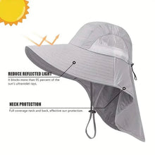 Load image into Gallery viewer, Summer Beach Neck Sunscreen Hat