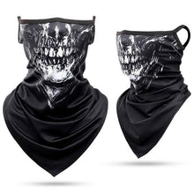 Load image into Gallery viewer, Summer Breathable Mesh Skull Hunting Cycling Bandana Sport Half Face Cover Mask Running Hiking Skiing Triangle Neck Warmer Scarf Motorcycle Protect Cycling Face Mask Anti-UV Neck Hood Half Face Breathable Dustproof Headband Triangle Sport Scarf