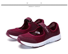 Load image into Gallery viewer, Summer Breathable Womens Sneakers Walking Sporty Mesh Sport Running Light Flats Casual Vulcanize Simple Shoes Spring Comfortable Espadrilles Luxury Design Espadrilles