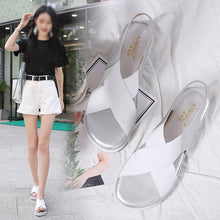 Load image into Gallery viewer, Summer Comfy Slip On Women Sandals Elastic Textile Sandals Casual Beach Shoes For Woman Classics Non-slip Lightweight Flat Sandals Fashion Sandals Ankle Strap Flat Sandals