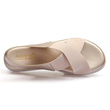 Load image into Gallery viewer, Summer Comfy Slip On Women Sandals Elastic Textile Sandals Casual Beach Shoes For Woman Classics Non-slip Lightweight Flat Sandals Fashion Sandals Ankle Strap Flat Sandals