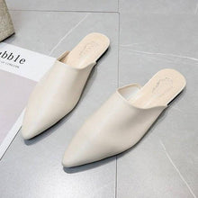 Load image into Gallery viewer, Summer Elegant Ladies Slippers Slip On Square Heel Shoes High Heels Women Pumps Women Flats Elastic Mules Comfortable Slip On Women's Flats Loafers Casual Flat Shoes
