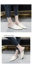 Load image into Gallery viewer, Summer Elegant Ladies Slippers Slip On Square Heel Shoes High Heels Women Pumps Women Flats Elastic Mules Comfortable Slip On Women's Flats Loafers Casual Flat Shoes