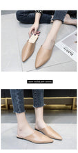 Load image into Gallery viewer, Summer Elegant Ladies Slippers Slip On Square Heel Shoes High Heels Women Pumps Women Flats Elastic Mules Comfortable Slip On Women's Flats Loafers Casual Flat Shoes