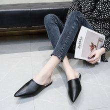 Load image into Gallery viewer, Summer Elegant Ladies Slippers Slip On Square Heel Shoes High Heels Women Pumps Women Flats Elastic Mules Comfortable Slip On Women's Flats Loafers Casual Flat Shoes