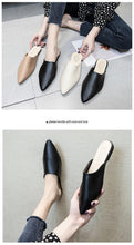 Load image into Gallery viewer, Summer Elegant Ladies Slippers Slip On Square Heel Shoes High Heels Women Pumps Women Flats Elastic Mules Comfortable Slip On Women's Flats Loafers Casual Flat Shoes