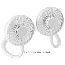 Load image into Gallery viewer, Summer Fan Hanging Neck 1200mAh Fan Rechargeable USB Hanging Neck Fan Mini Carry On Electric Fan For Outdoor Sports Cooling Fan Portable Hanging Neck Fan Rechargeable Neck Fan